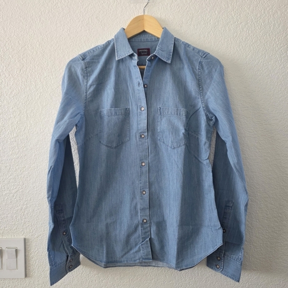 Untuckit Chambray Alleanza Blue Denim Shirt 2 NEW - Picture 1 of 8